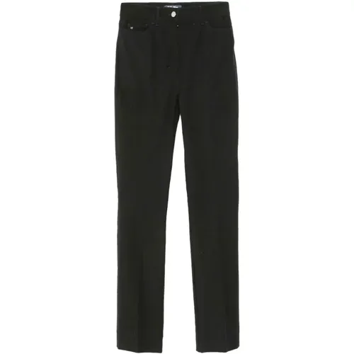 Schwarze Twill Slim Bootcut Hose - Max Mara - Modalova