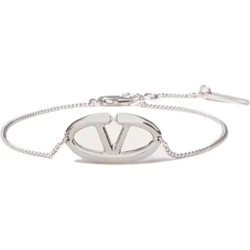 Bijoux Silver Bracelet Snap-Hook Closure , male, Sizes: ONE SIZE - Valentino Garavani - Modalova