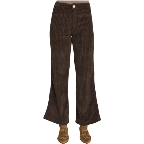 Velvet Trousers with Pockets , female, Sizes: XS - Masscob - Modalova