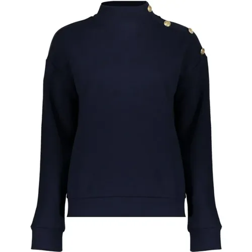 Navy Pullover mit Goldenen Knöpfen - Geisha - Modalova