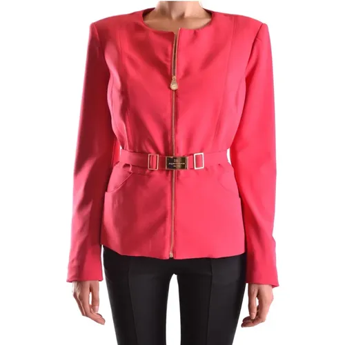 Fuchsia Zip-Up Sports Jacket , female, Sizes: 2XL - Elisabetta Franchi - Modalova