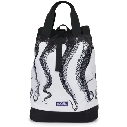 Convertible Logo Backpack Black/ , male, Sizes: ONE SIZE - Octopus - Modalova