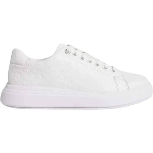 Herren Leder Sneakers Low Top , Herren, Größe: 41 EU - Calvin Klein - Modalova