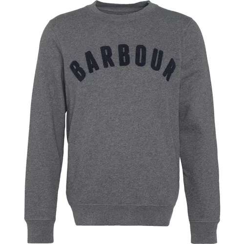 Prep Logo Crew Sweatshirt Grau Marl , Herren, Größe: L - Barbour - Modalova