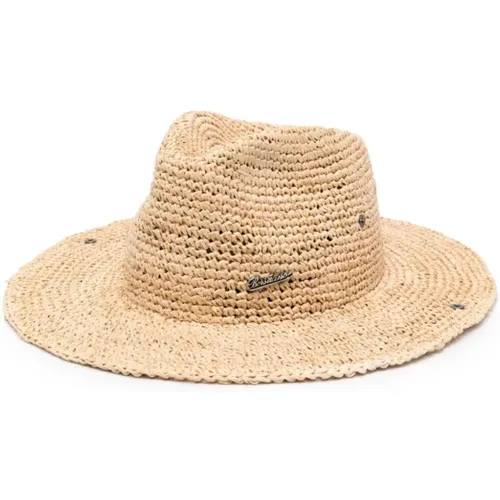 Straw Crochet Hat , male, Sizes: L - Borsalino - Modalova