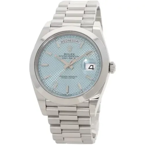 Pre-owned Platinum watches , male, Sizes: ONE SIZE - Rolex Vintage - Modalova