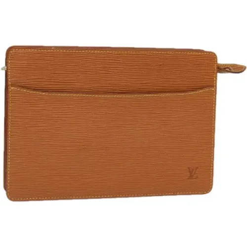 Pre-owned Leather clutches , female, Sizes: ONE SIZE - Louis Vuitton Vintage - Modalova