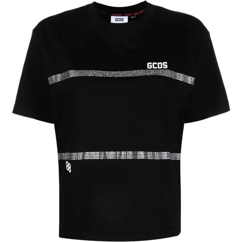 Bling T-Shirt mit Funkelndem Design , Damen, Größe: XS - Gcds - Modalova