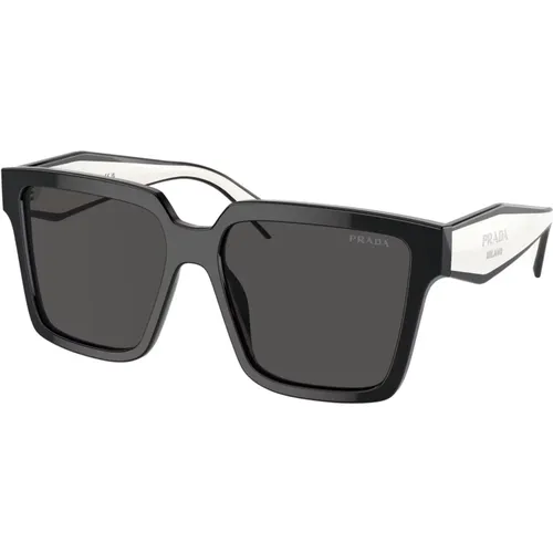 Dark Grey Sunglasses , female, Sizes: 56 MM - Prada - Modalova