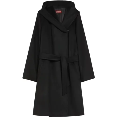 Wool Wrap Coat with Hood , female, Sizes: 2XS, 4XS, XS, 3XS, M, L - Max Mara Studio - Modalova