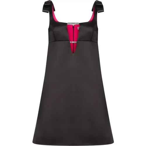 Schwarzes Satin Mini A-Linie Kleid , Damen, Größe: M - Nina Ricci - Modalova