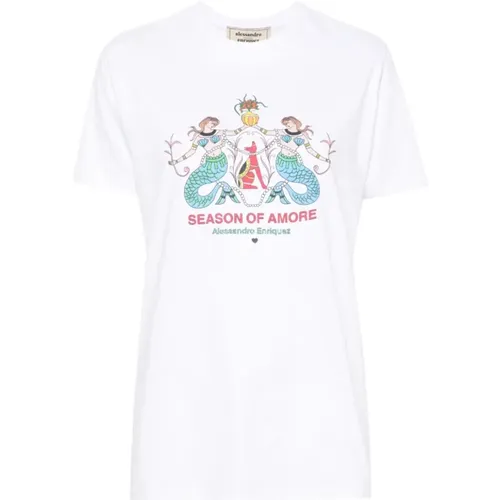 Sealove B.co Amore T-Shirt,Viva La Vita France Grafik T-Shirt - Alessandro Enriquez - Modalova
