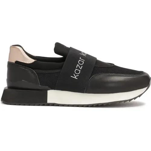 Sneakers mit einem Slip-On-Obermaterial aus Stoff und Leder , Damen, Größe: 37 EU - Kazar - Modalova