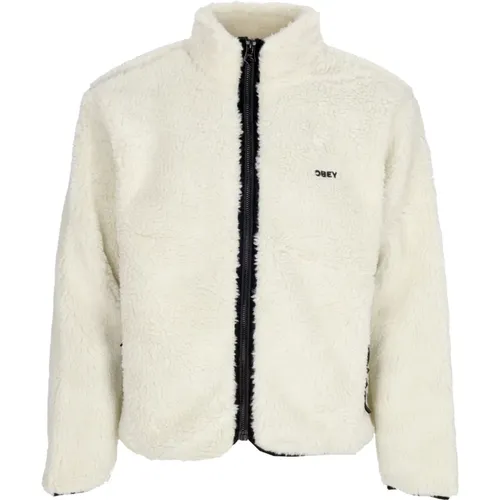 Sherpa Icon Jacke mit Reißverschluss , Herren, Größe: M - Obey - Modalova