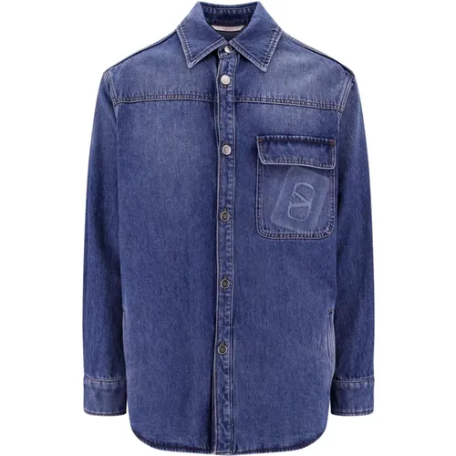 Men`s Clothing Shirts Aw23 , male, Sizes: M, L - Valentino - Modalova