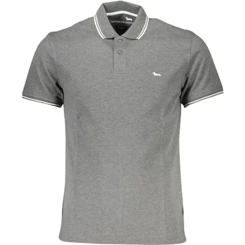 Narrow Fit Short-Sleeved Polo Shirt with Contrast Details , male, Sizes: S - Harmont & Blaine - Modalova