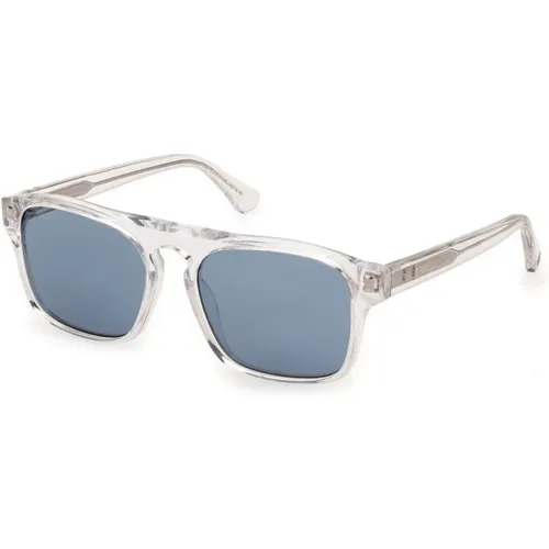 Herren Sonnenbrille Transparenter Glänzender Stil , Herren, Größe: 55 MM - WEB Eyewear - Modalova
