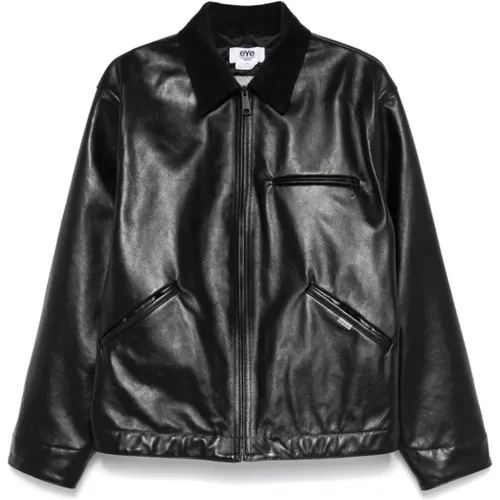 Leather Padded Jacket Zip-Fastening , male, Sizes: S - Junya Watanabe - Modalova