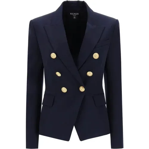 Double-Breasted Wool Blazer , female, Sizes: S, M, XS - Balmain - Modalova