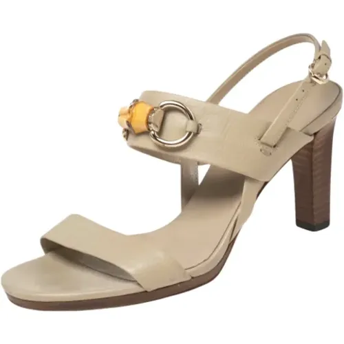 Pre-owned Leather sandals , female, Sizes: 4 1/2 UK - Gucci Vintage - Modalova