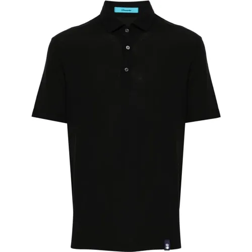 Schwarzes Baumwoll-Poloshirt,Polo Shirts - Drumohr - Modalova