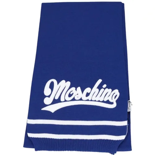 Woll-Acryl-Schal , Herren, Größe: ONE Size - Moschino - Modalova