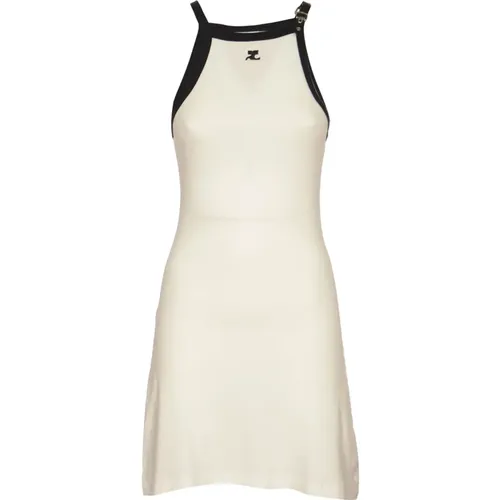 Buckle Contrast Dress , female, Sizes: L, S, M - Courrèges - Modalova
