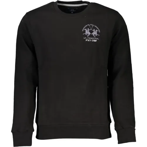 Elegantes Fleece-Sweatshirt mit Rundhalsausschnitt , Herren, Größe: M - LA MARTINA - Modalova