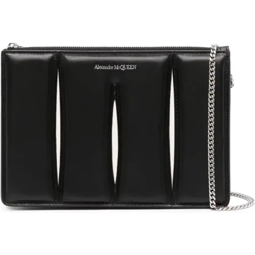 Clutch with Chain Handle , female, Sizes: ONE SIZE - alexander mcqueen - Modalova