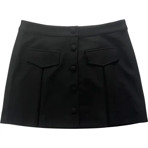 Short skirt in soft fabric , female, Sizes: XL, L, M - Dondup - Modalova