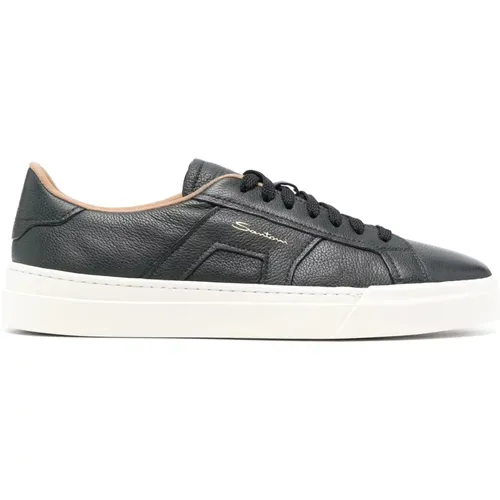 Leather Sneakers , male, Sizes: 11 UK, 8 1/2 UK, 8 UK, 10 UK - Santoni - Modalova