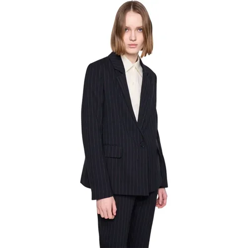 Klassischer Pinstripe Blazer mit Revers - Silvian Heach - Modalova