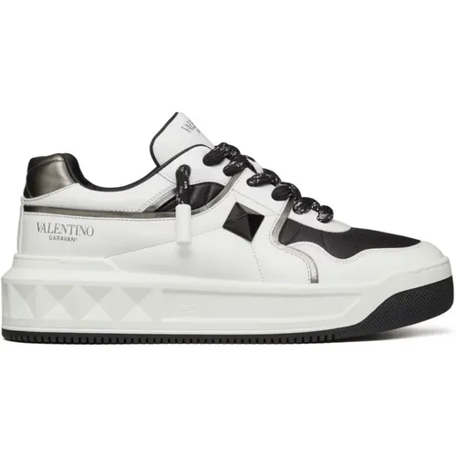 Multicolor Leather Sneakers with Chunky Sole , male, Sizes: 7 UK, 10 UK, 8 UK, 9 UK - Valentino Garavani - Modalova