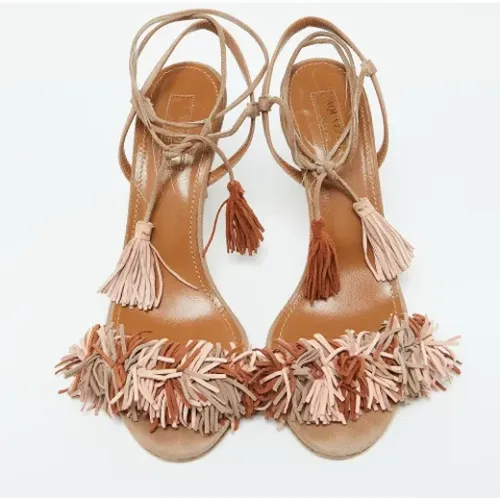 Pre-owned Wildleder sandals , Damen, Größe: 37 EU - Aquazzura Pre-owned - Modalova