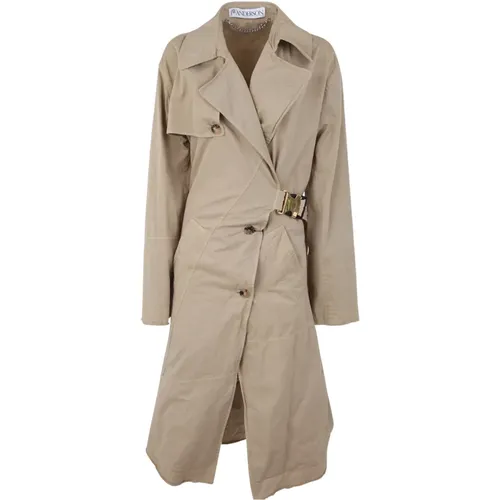 Sophisticated Twisted Buckle Trench Coat , female, Sizes: S - JW Anderson - Modalova
