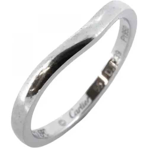 Pre-owned Platinum rings , male, Sizes: ONE SIZE - Cartier Vintage - Modalova