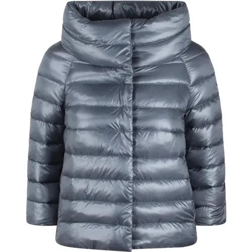 Daunencape Jacke Trichterhals , Damen, Größe: 2XS - Herno - Modalova