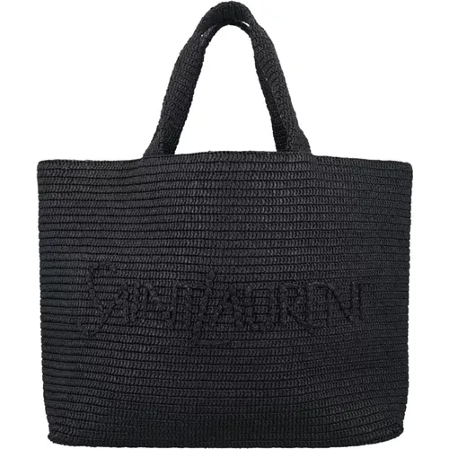 Schwarze Reise Tote Tasche Ss24 - Saint Laurent - Modalova