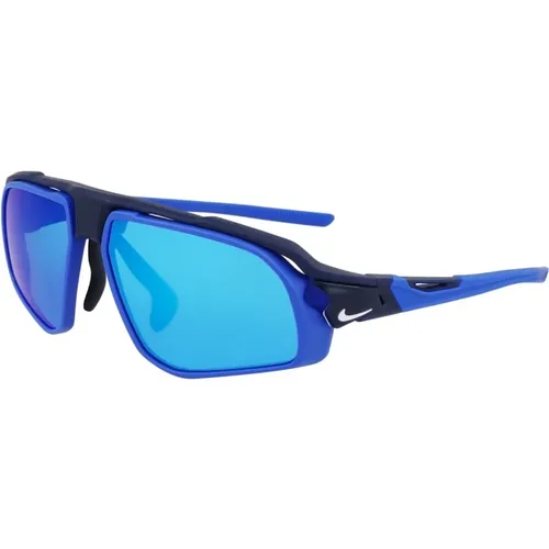 Sportliche Sonnenbrille für Männer , Herren, Größe: 59 MM - Nike - Modalova
