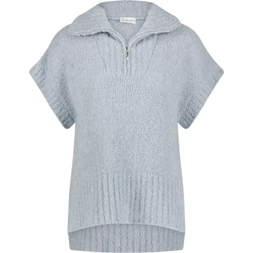 Teddy Boucle Weste | blau , Damen, Größe: S - Jane Lushka - Modalova