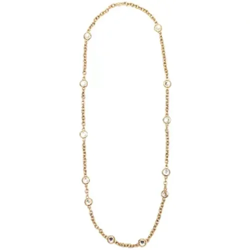 Pre-owned Gold necklaces , female, Sizes: ONE SIZE - Yves Saint Laurent Vintage - Modalova