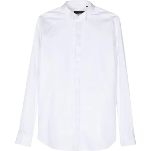 Weißes Baumwoll-Popeline-Hemd , Herren, Größe: 2XL - Corneliani - Modalova