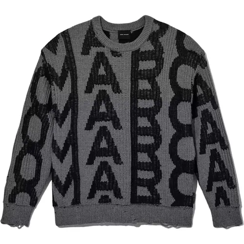 Grauer Oversized Wollpullover The Monogram - Marc Jacobs - Modalova