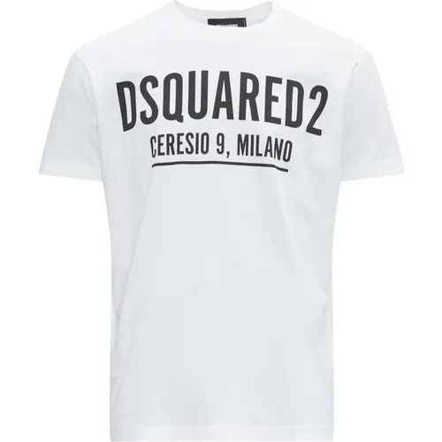 Casual Baumwoll T-Shirt für Männer , Herren, Größe: L - Dsquared2 - Modalova