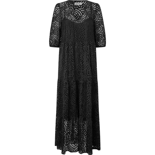 Elegant Maxi Dress with Lace , female, Sizes: XS - Lollys Laundry - Modalova