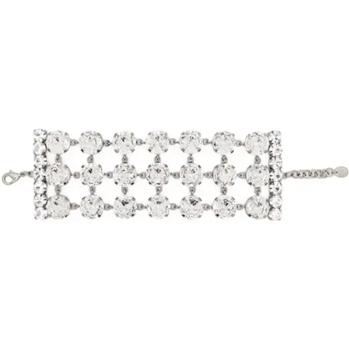 Chunky Band Crystal Bracelet , female, Sizes: L - Moschino - Modalova