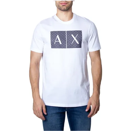 Stilvolle Herren T-Shirt Kollektion , Herren, Größe: M - Armani Exchange - Modalova