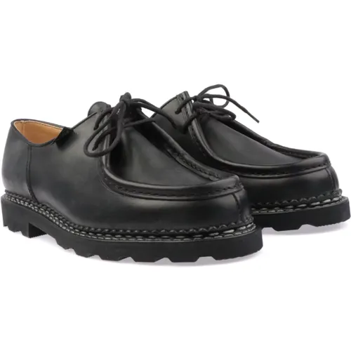 Used Effect Leather Lace-Up Shoes , male, Sizes: 10 UK - Paraboot - Modalova