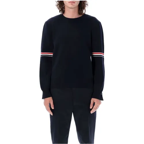 Men Clothing Knitwear Navy Aw23 , male, Sizes: 2XL, L, XL - Thom Browne - Modalova