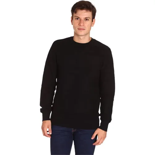 Gestreifter Pullover Schwarz Casual Stil , Herren, Größe: XS - Armani Exchange - Modalova